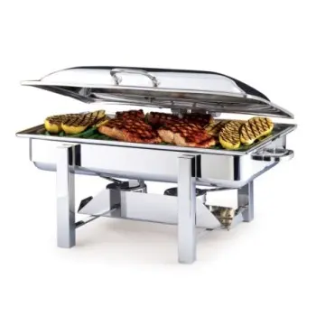 DW Haber Chafer Tower (8 qt) Rectangle Hinged Stainless Steel