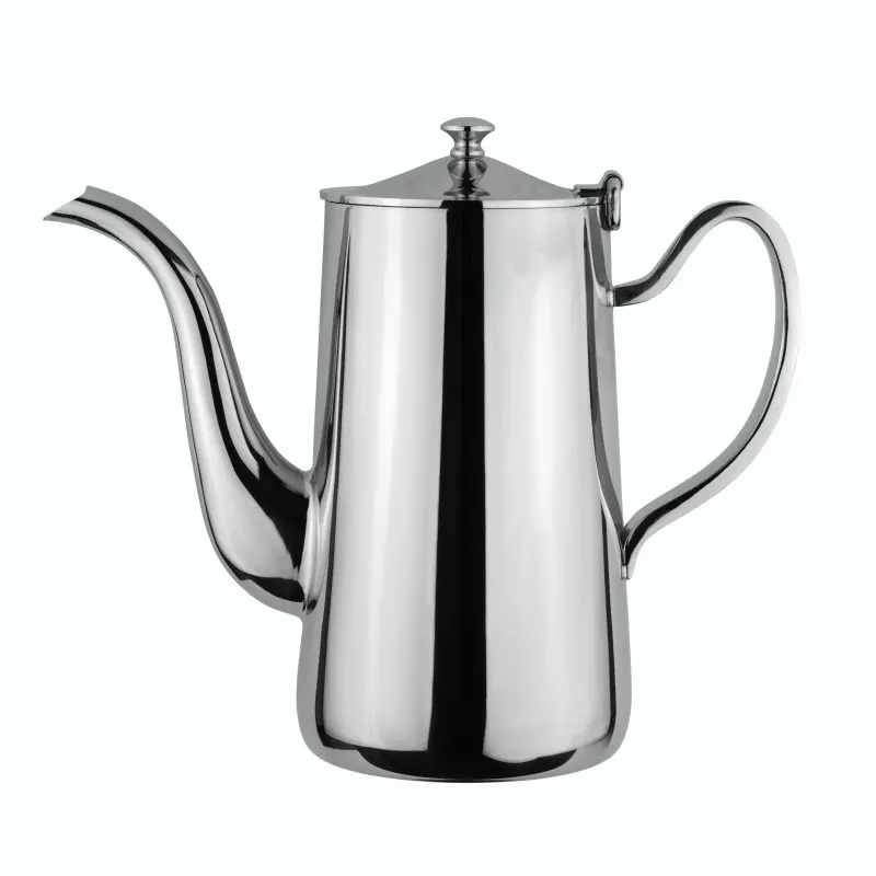 DW Haber Coffee Pot Tradition with Large Spout (2 qt) Stainless Steel - D.W.Haber