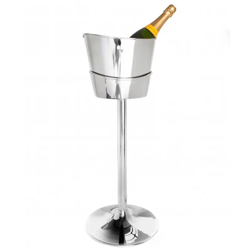 DW Haber Wine Stand For Two Bottle Oval Scoop Cooler Stainless Steel DW Haber Wine Stand For Two Bottle Oval Scoop Cooler Stainless Steel