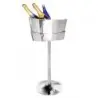 DW Haber Wine Stand For Six Bottle Oval Scoop Cooler Stainless Steel