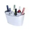 DW Haber Wine Cooler Six Bottle Oval Scoop Stainless Steel