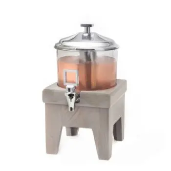 DW Haber Juicer Wood Base 4 qt Polycarbonate Body Low Cover No Knob Grey Wash