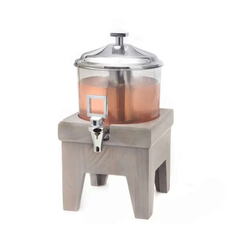 DW Haber Juicer Wood Base 4 qt Polycarbonate Body Low Cover No Knob Grey Wash