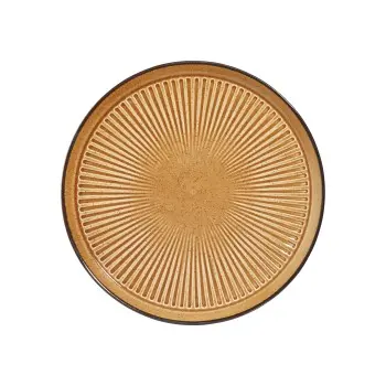 Porline Highlight Cinnamon Collection Sun Flat Plate 24 cm - Set of 12