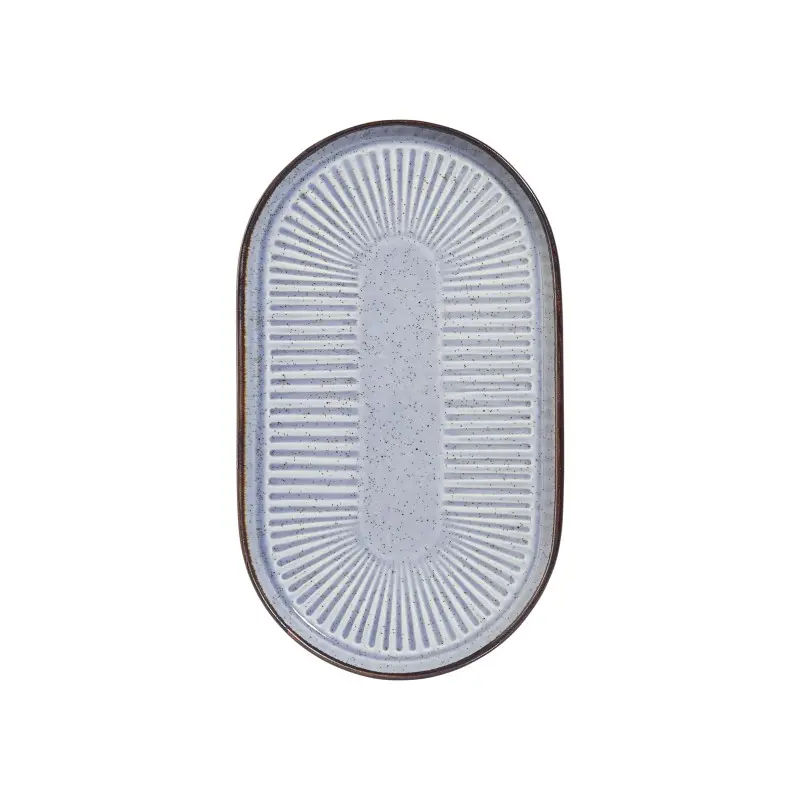 Porline highlight Breeze Collection Sun Oval Platter 14 cm - Set of 36