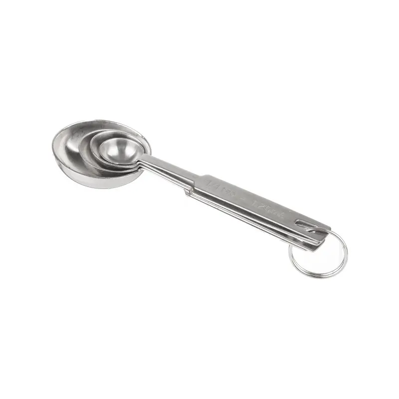 Tablecraft Heavyweight Measuring Cup Set 5.1875"x1.6875"x.75" - Stainless Steel Set of 4: 1/4tsp - 1/2tsp - 1tsp - 1tbsp
