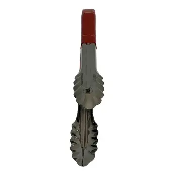 Tablecraft Tongs Red 12.375"x1.5"x1.25" - Stainless Steel (18/0) - NSF