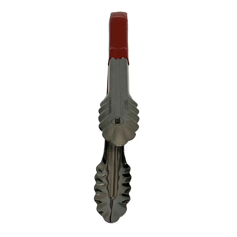 Tablecraft Tongs Red 12.375"x1.5"x1.25" - Stainless Steel (18/0) - NSF