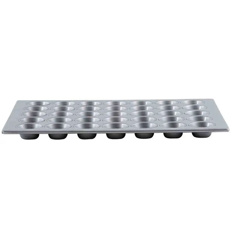 Aluminized Steel Muffin/Cupcake Pan 3.25 OZ 26"x18"x1.375" - 35 Cups (5 x 7) - Silicone Glazed Non-Stick Coating