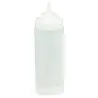 Tablecraft Dualway Squeeze Bottle 16 Oz. Clear - Polyethylene (LDPE) 63mm - Standard TipTop - NSF - Set of 12