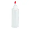 Tablecraft Squeeze Bottle 4 Oz. 1.5"x1.5"x5.75" - Polyethylene (LDPE) 24mm - Standard TipTop - Set of 24