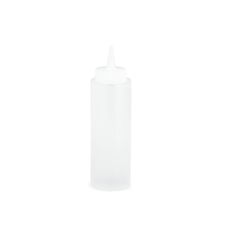 Tablecraft Squeeze Bottle 8 Oz. Clear 2.06"x2.06"x7.37" - Polyethylene (LDPE) 38mm - Standard TipTop - Set of 72