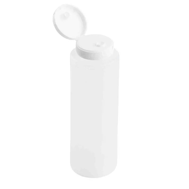 Tablecraft Squeeze Bottle 8 Oz. Clear 2.29"x2.29"x6.5" - Polyethylene (LDPE) 38mm Hinge Top - Set of 72