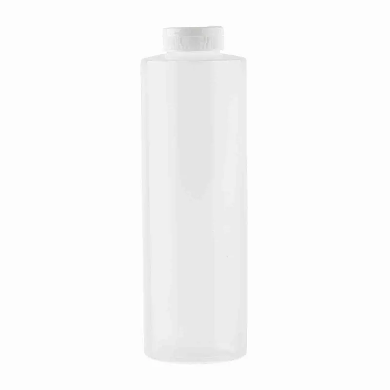 Tablecraft Squeeze Bottle 24 Oz. Clear 2.75"x2.75"x9.62" - Polyethylene (LDPE) 38mm Hinge Top - Set of 12