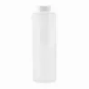Tablecraft Squeeze Bottle 24 Oz. Clear 2.75"x2.75"x9.62" - Polyethylene (LDPE) 38mm Hinge Top - Set of 12