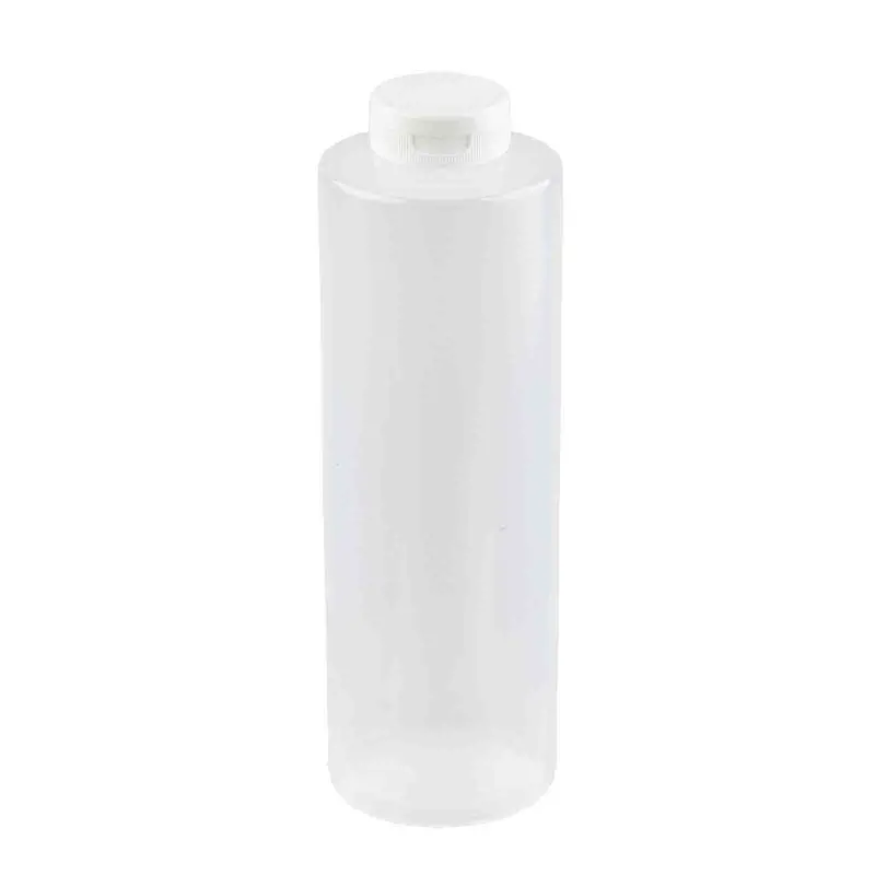 Tablecraft Squeeze Bottle 24 Oz. Clear 2.75"x2.75"x9.62" - Polyethylene (LDPE) 38mm Hinge Top - Set of 12