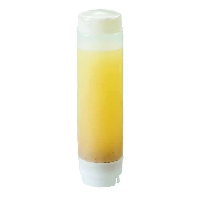 Tablecraft InvertaTop Squeeze Bottle 24 Oz. Clear 2.75"x2.75"x9" - Polyethylene (LDPE) 63mm - NSF - Set of 12