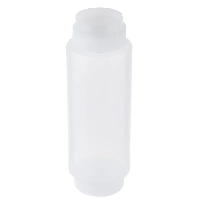 Tablecraft InvertaTop Squeeze Bottle 32 Oz. Clear 3.25"x3.25"x9.75" - Polyethylene (LDPE) - NSF - Set of 12