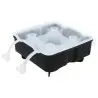 Tablecraft Sphere Ice Cube Tray Black 5.125"x5.125"x2.625" - Silicone