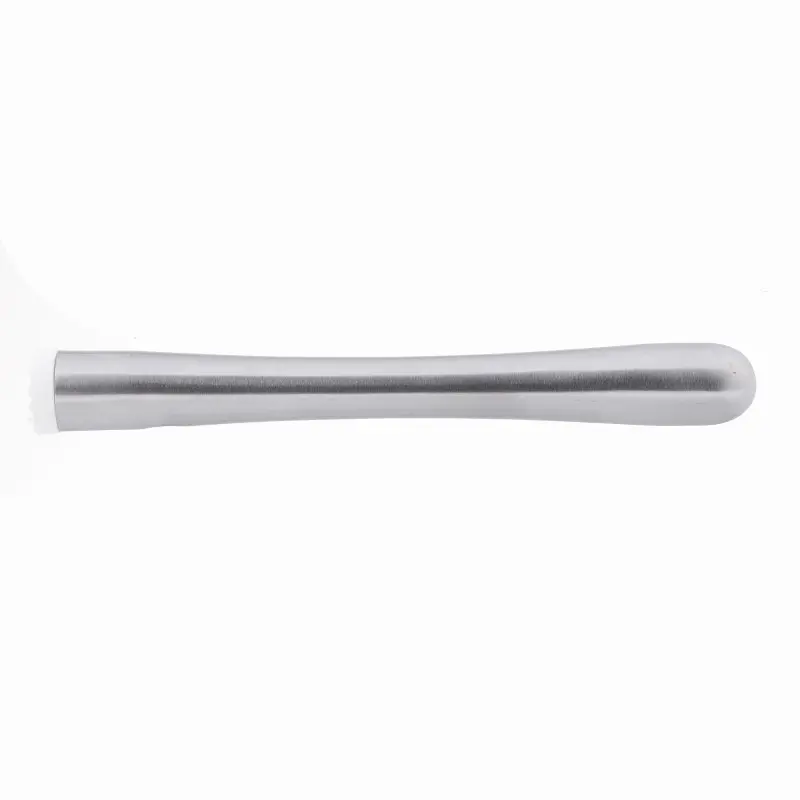Tablecraft Muddler With Plastic Tip Black 1"x1"x8.75" - Stainless Steel (201) - Set of 6