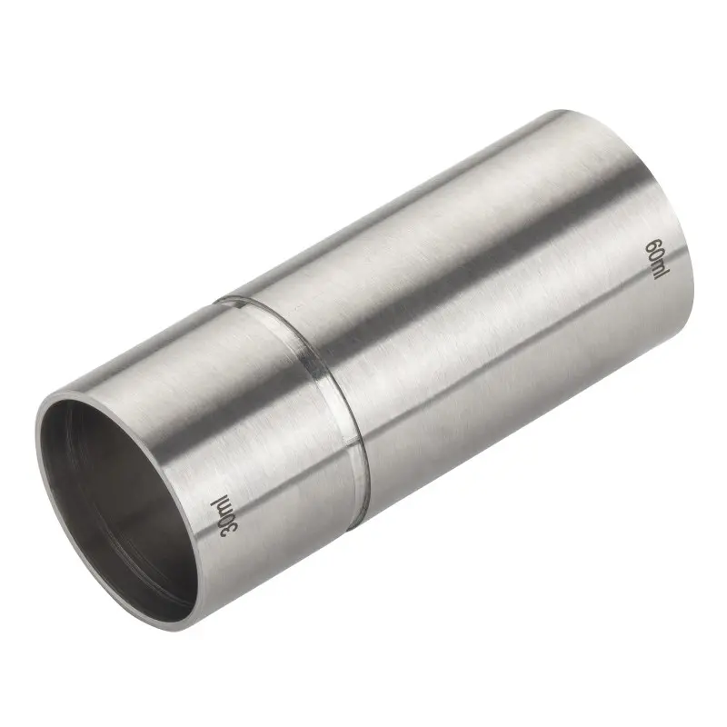 Tablecraft Thimble Jigger 2 Oz. 1.5"x1.5"x3.625" - Stainless Steel (200 Series) 1 oz / 2 oz