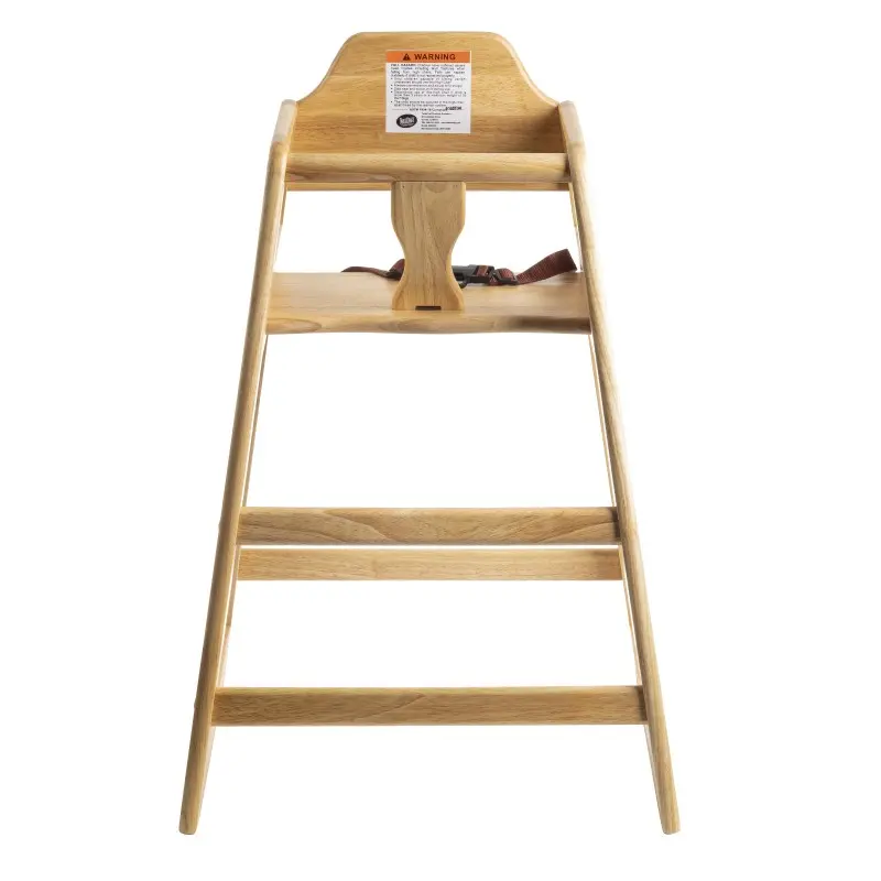 Tablecraft Astm Compliant High Chair 20.125"x23"x29.5" - Wood (Rubberwood) Assembled
