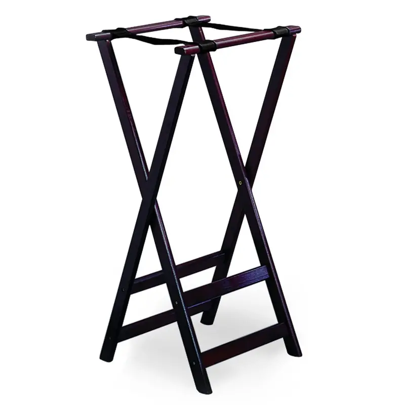 Tablecraft Tray Stand 17"x16"x32.5" - Wood (Rubberwood)