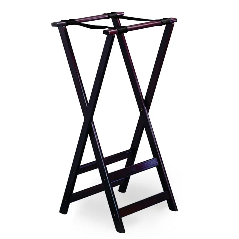 Tablecraft Tray Stand 17"x16"x38" - Wood (Rubberwood)