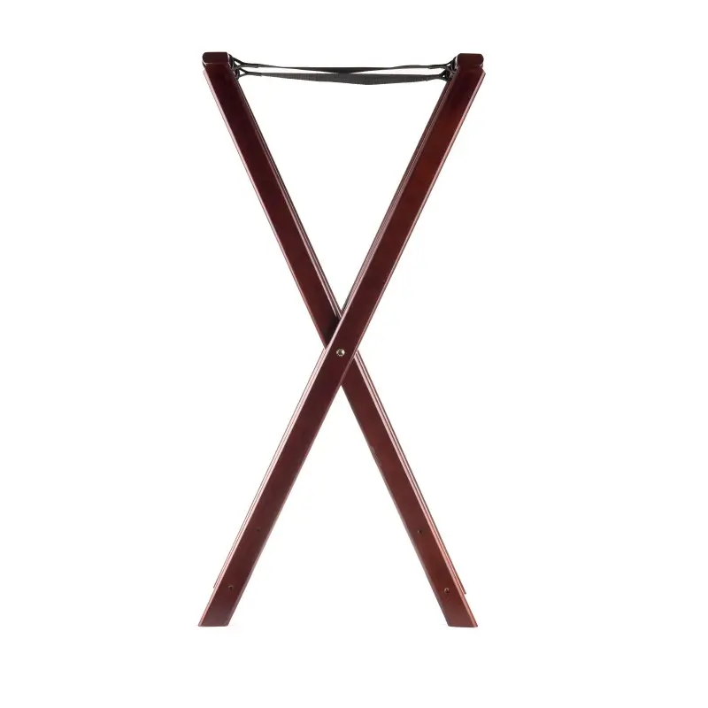 Tablecraft Tray Stand 17"x16"x38" - Wood (Rubberwood)