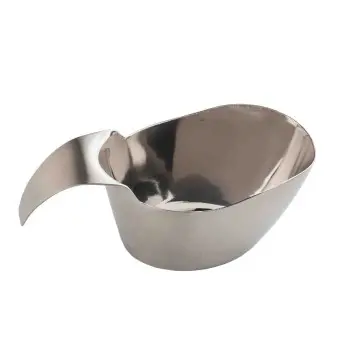 Tablecraft Stackable Sauce Boat 8 Oz. 6"x3"x2.75" - Stainless Steel (18/8)