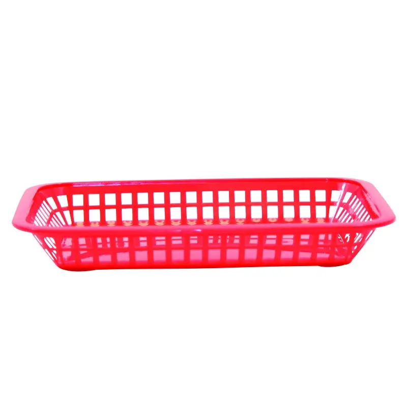 Tablecraft Rectangular Grande Basket Red 10.75"x7.75"x1.5" - Polypropylene (PPH) - Set of 36