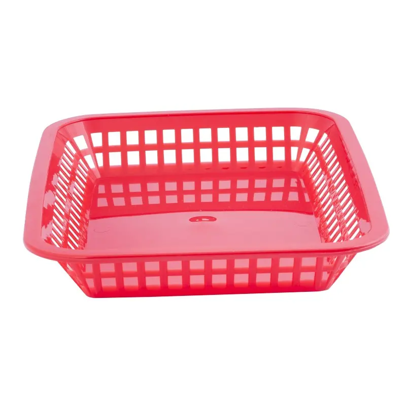 Tablecraft Rectangular Grande Basket Red 10.75"x7.75"x1.5" - Polypropylene (PPH) - Set of 36