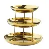 Tablecraft Round Three-Tiered Seafood Tower Gold 13.75"x13.75"x12.75" - Stainless Steel