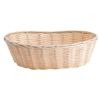 Tablecraft Round Handwoven Basket Natural 8.5"x8.5"x2.25" - Polypropylene Cord Pack of 12
