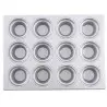 Aluminized Steel Large Crown Muffin Pan 6 Oz. 18"x13"x2" - 12 Cups (3 x 4) - Silicone Glazed Non-Stick Coating