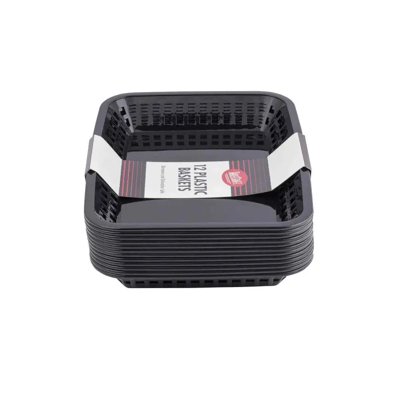 Tablecraft Classic Basket 11.75"x8.5"x1.5" - Polypropylene (PPH) Pack of 12 - Set of 3