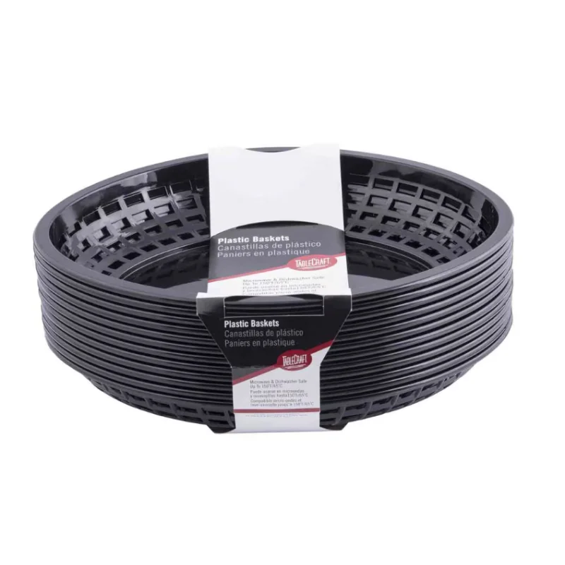 Tablecraft Classic Basket 11.75"x9"x1.875" - Polypropylene (PPH) Pack of 12 - Set of 3