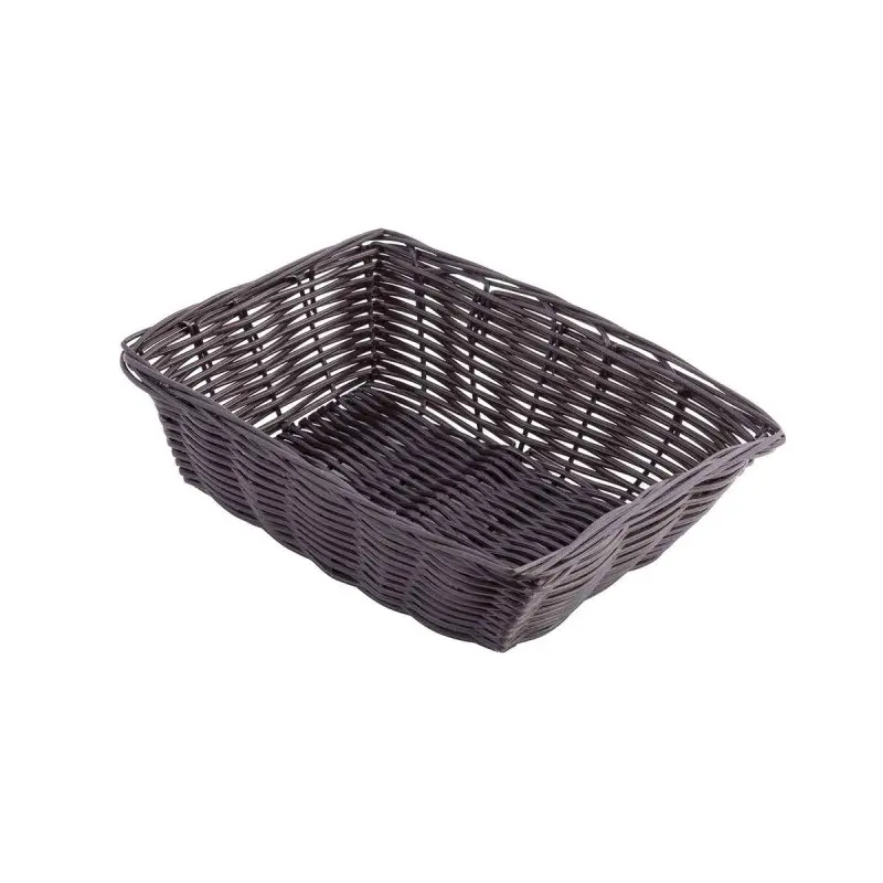 Tablecraft Rectangular Handwoven Basket Brown 9"x6"x2.5" - Polypropylene Cord - Set of 12