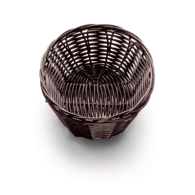 Tablecraft Oval Handwoven Basket Brown 7"x5.25"x2" - Polypropylene Cord - Set of 12