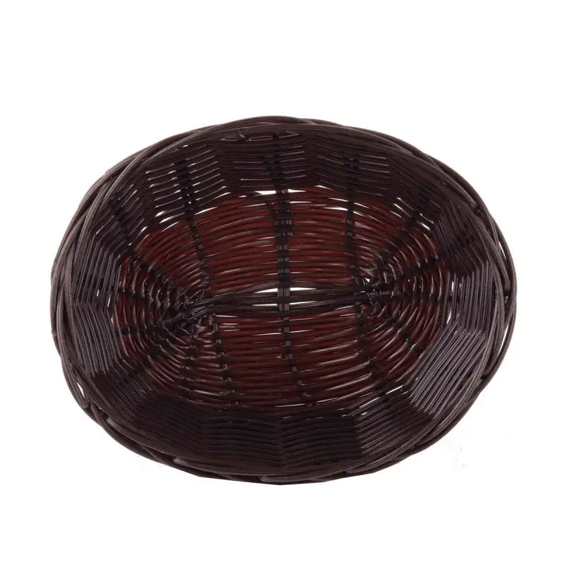 Tablecraft Oval Handwoven Basket Brown 7"x5.25"x2" - Polypropylene Cord - Set of 12