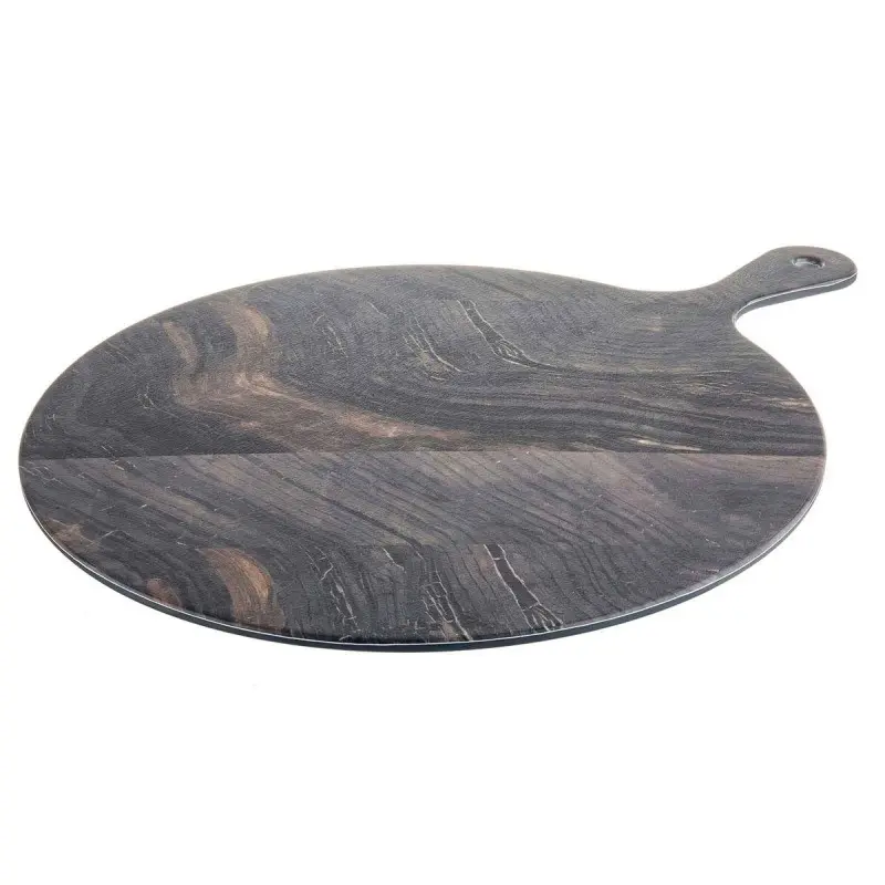 Tablecraft Barnwood Collection Round Serving Paddle Brown 12.5"x16.375"x.5" - Melamine