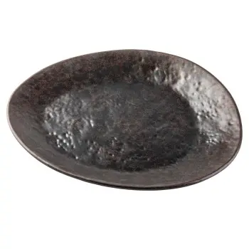 Tablecraft Lunara Collection Serving Plate Brown 10.5"x9"x1.125" - Melamine