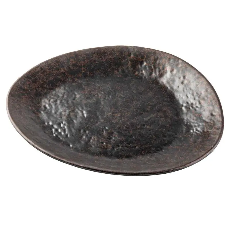 Tablecraft Lunara Collection Serving Plate Brown 10.5"x9"x1.125" - Melamine