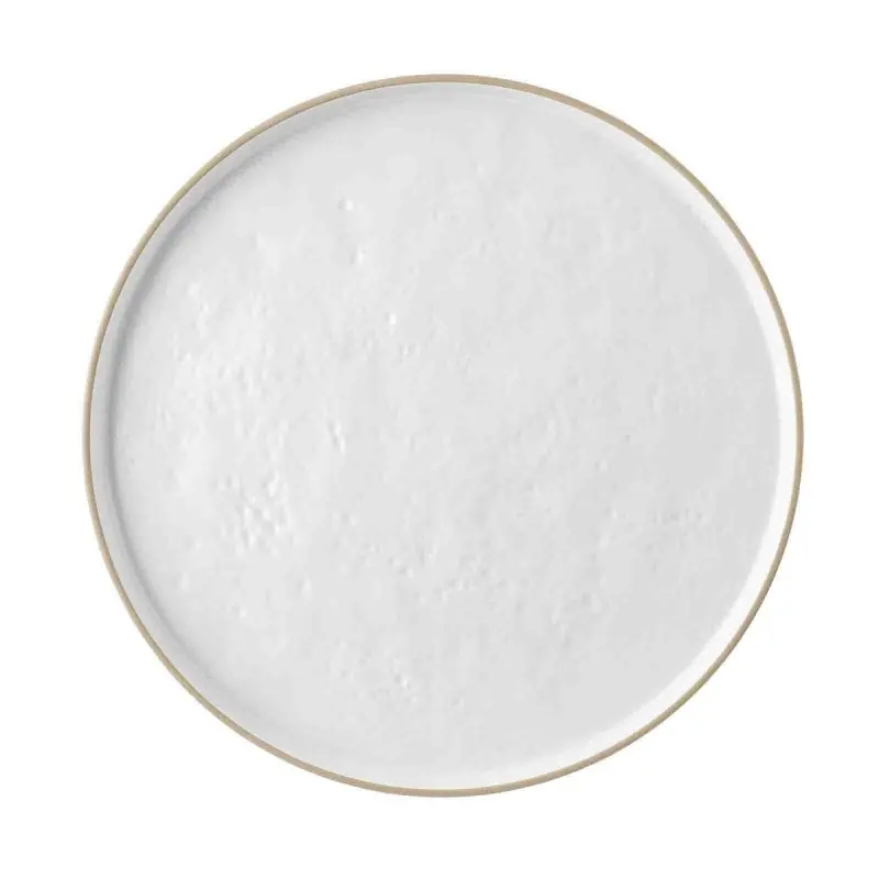 Tablecraft Europa Collection Round Serving Platter White/Beige 14"x14"x.875" - Melamine