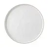 Tablecraft Europa Collection Round Serving Platter White/Beige 14"x14"x.875" - Melamine