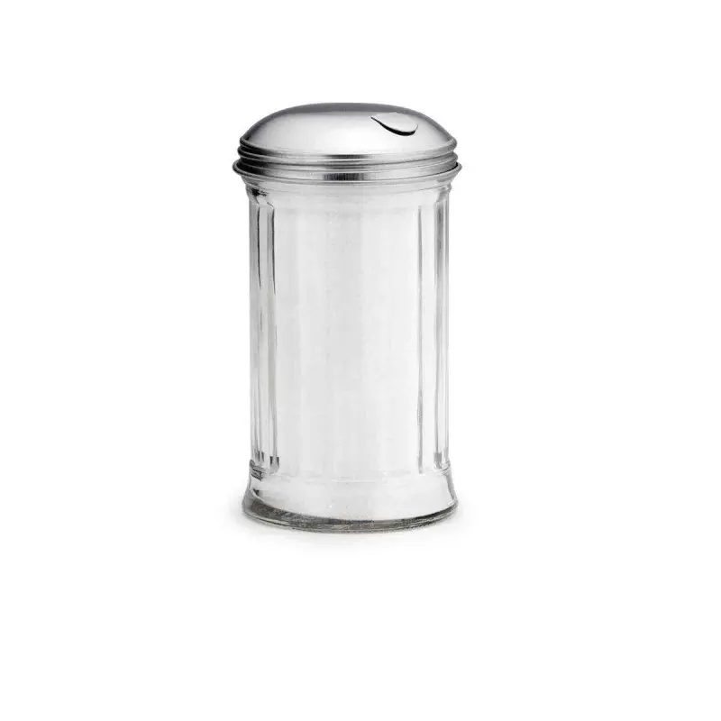 Tablecraft Paneled Shaker 12 Oz. 3.06"x3.06"x5.625" - Glass (Clear Soda Lime Glass) - Set of 4