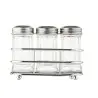 Tablecraft Salt & Pepper Shaker Set 2 Oz. - Chrome Plated Includes 2 Salt & Pepper Shakers & Rack -6 Pack