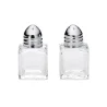 Tablecraft Cube Salt & Pepper Shakers .5 Oz. 1.125"x1.125"x2" - Glass (Clear Soda Lime Glass) - Set of 24 - TableCraft
