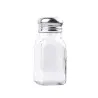 Tablecraft Square Salt & Pepper Shakers 3 Oz. 1.5"x1.5"x4" - Glass (Clear Soda Lime Glass) - Set of 24