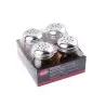 Tablecraft Nostalgia Collection Swirl Shaker - Perforated 6 Oz Chrome/Glass (Clear Soda Lime Glass) Pack of 4 - Set of 6